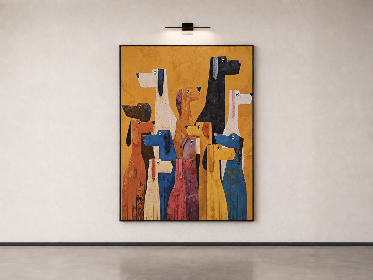 Dog Figures Canvas