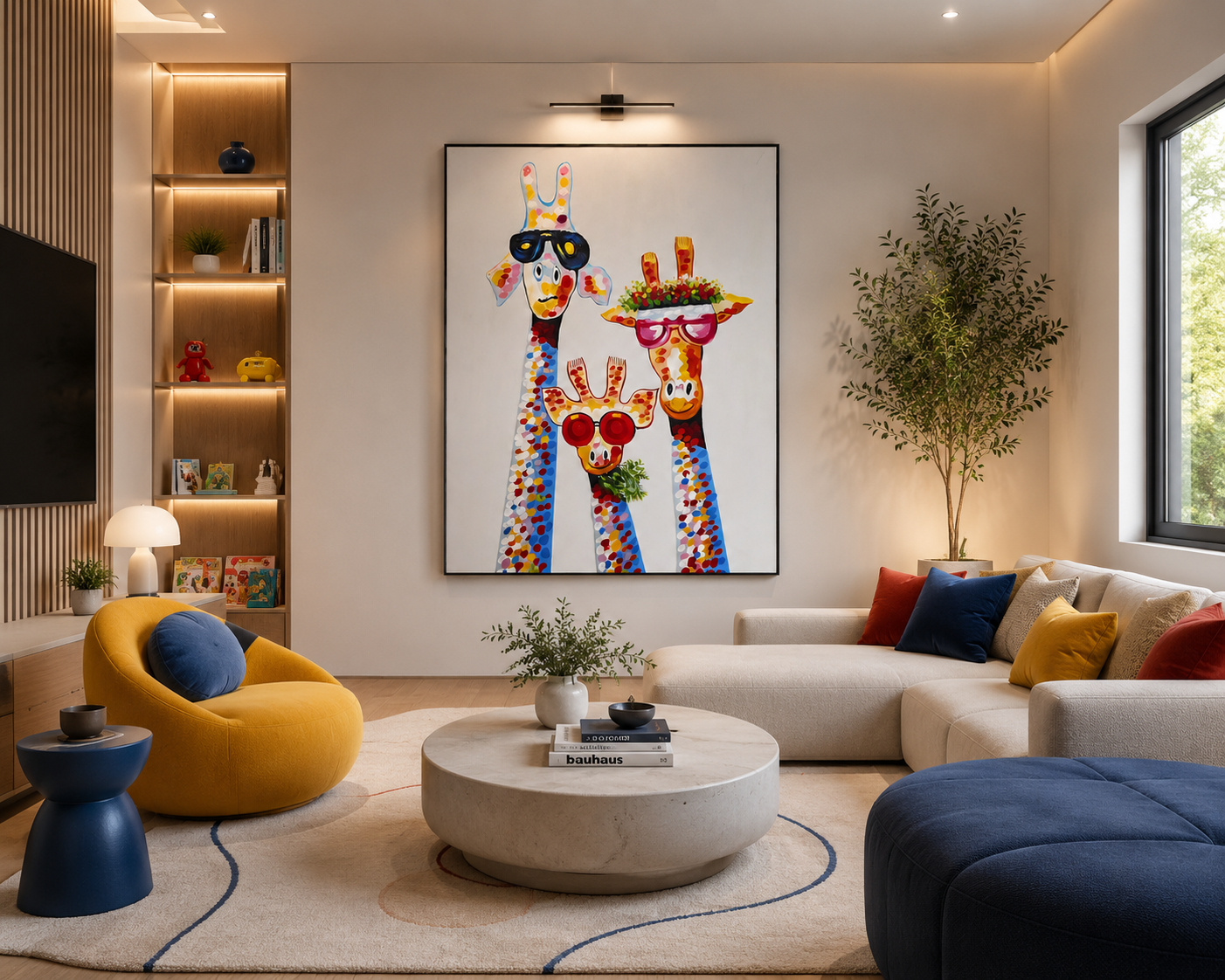 Playful Giraffes Canvas