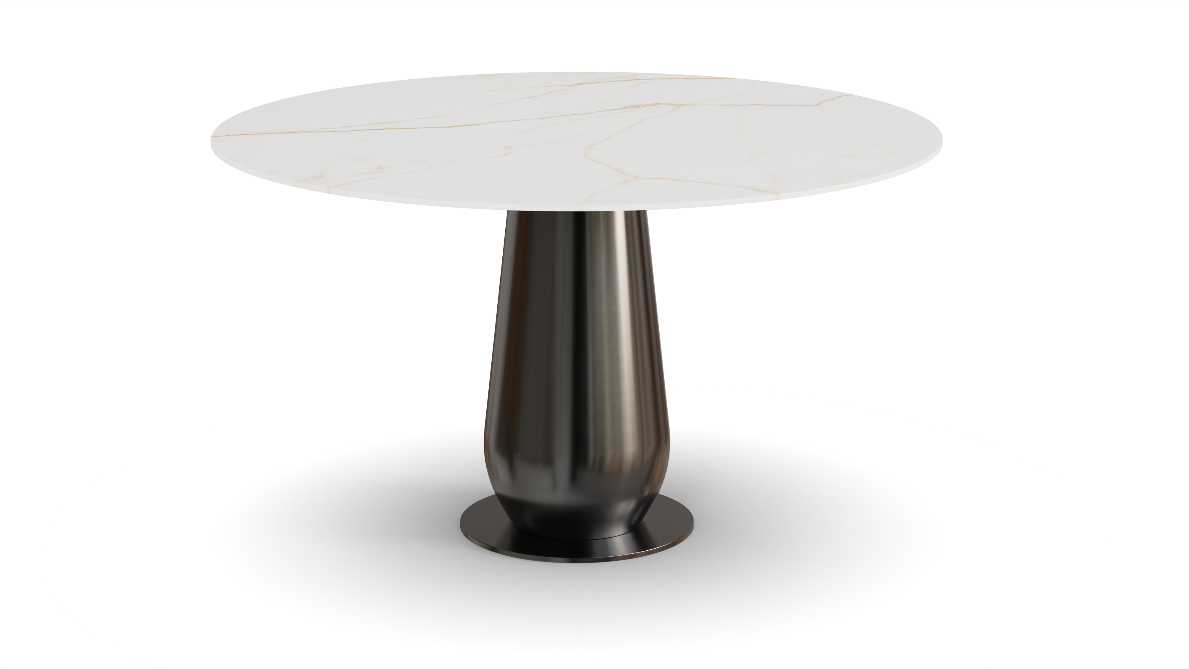 Leaf Round Dining Table Gold